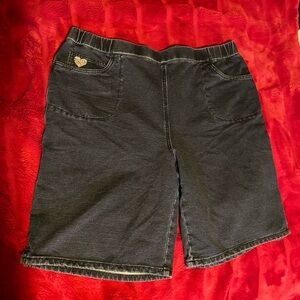 Denim Shorts with Heart Detail